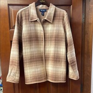 Snap front flannel shirt/jacket by denim and Company